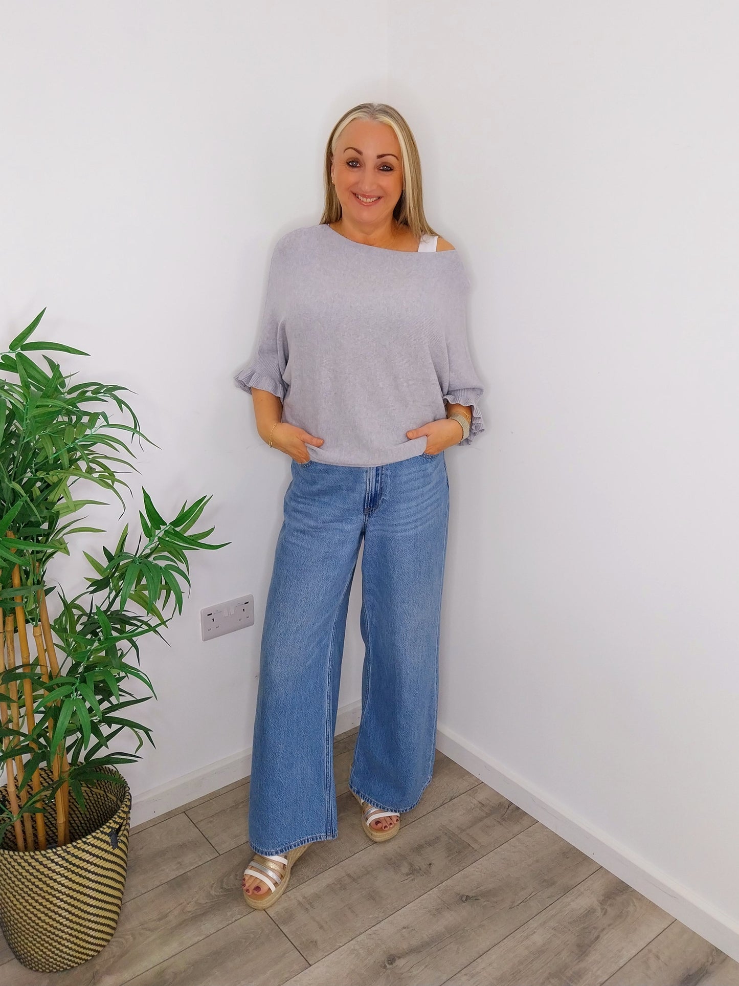 The Amara Frill Jumper - Grey
