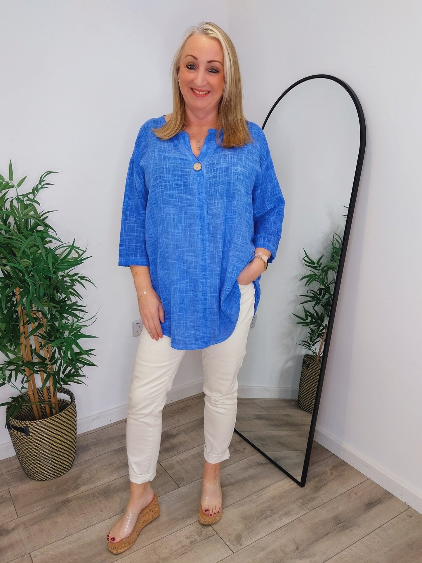 The Milano Top - Blue