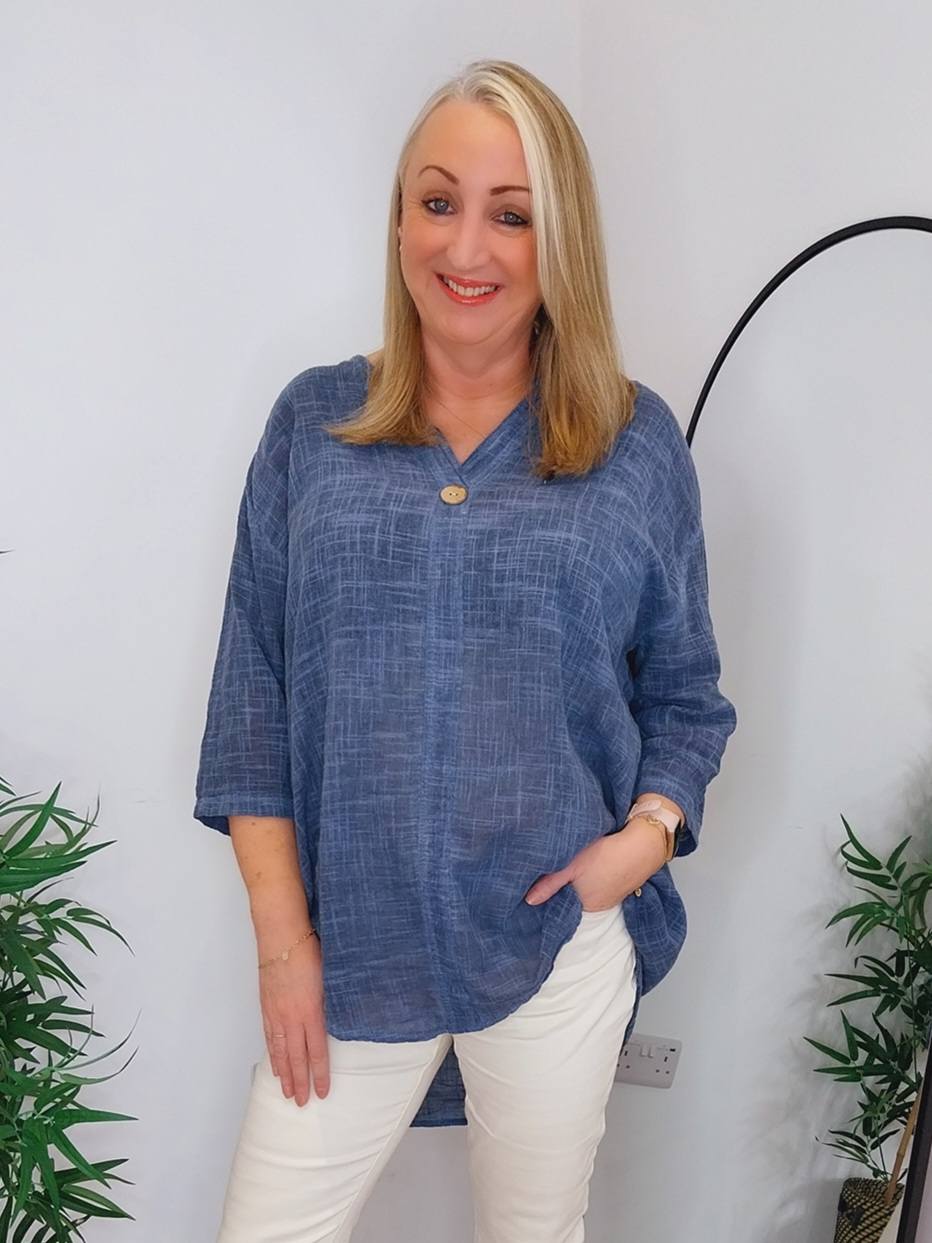 The Milano Top - Navy