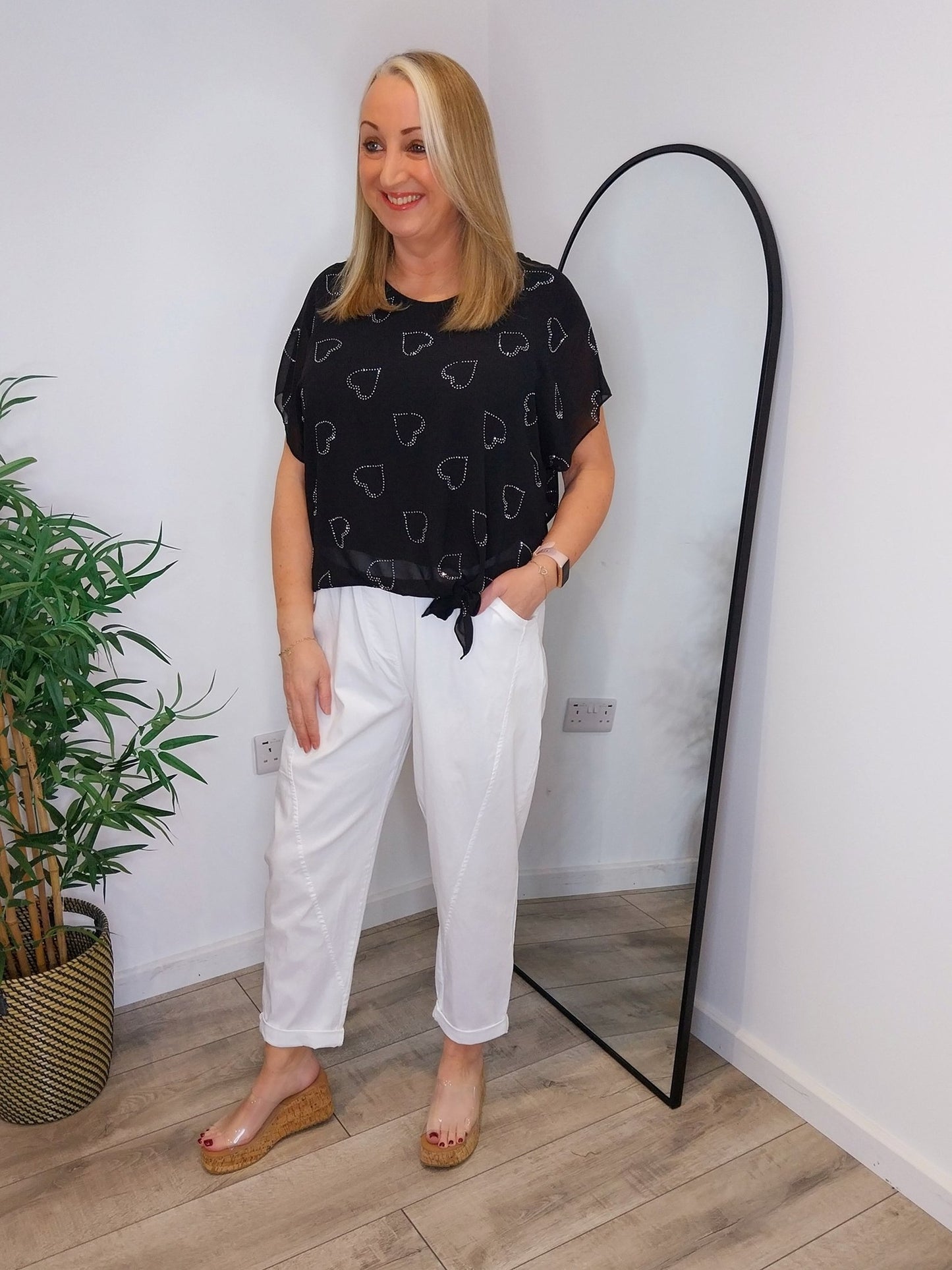 Twinkle & Tie Top - Black
