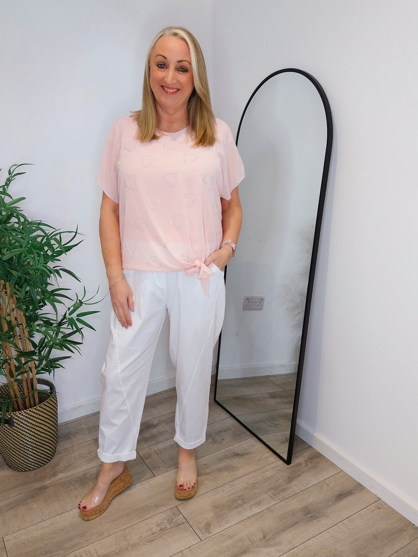 Twinkle & Tie Top - Blush