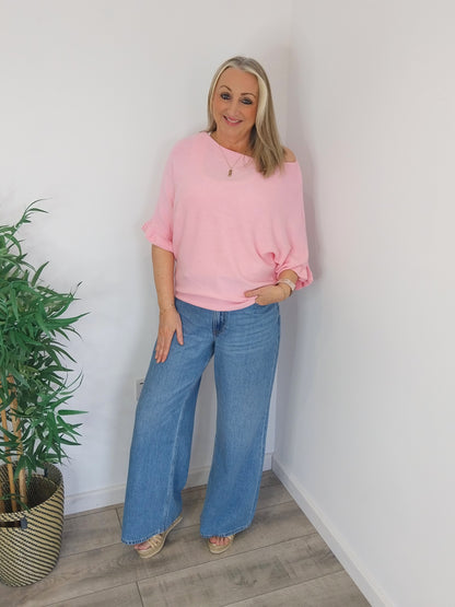 The Amara Frill Jumper - Blush