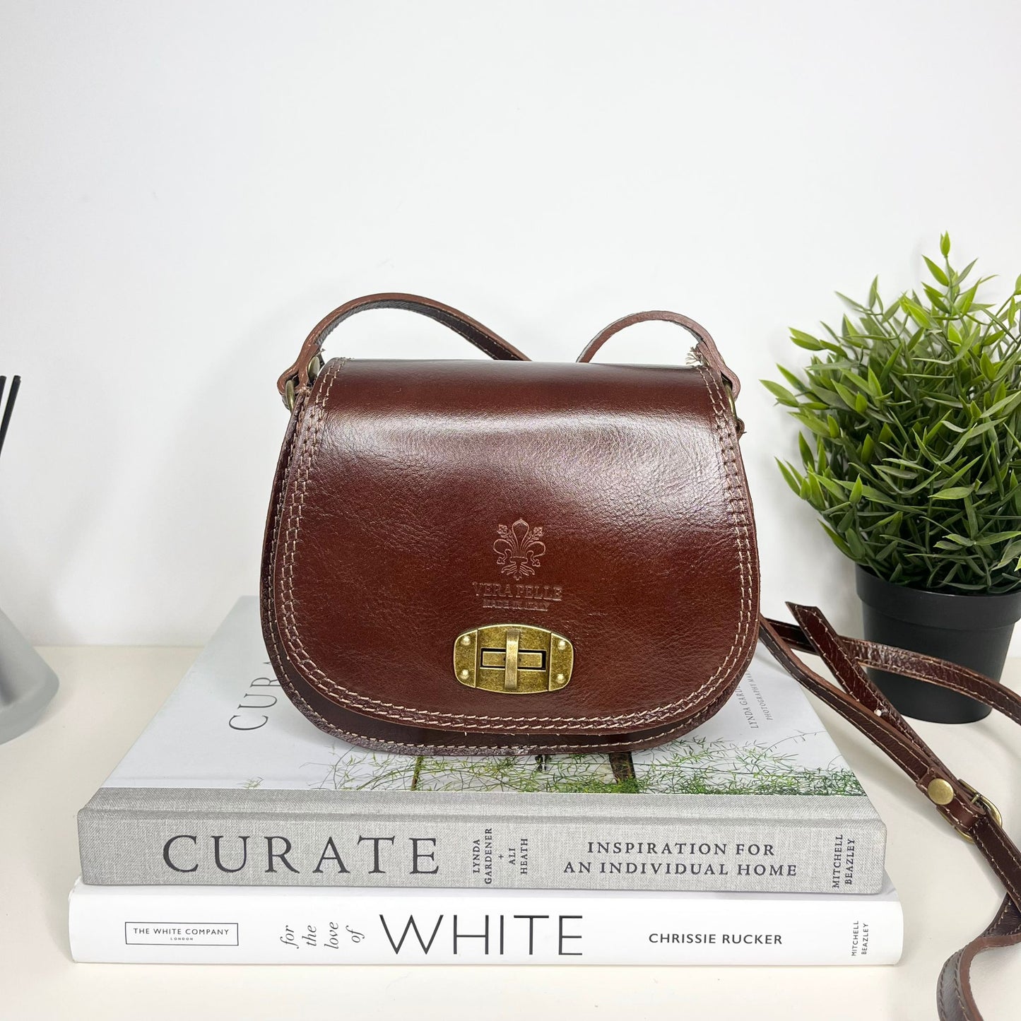 Leather Heritage Satchel In Coffee Bean