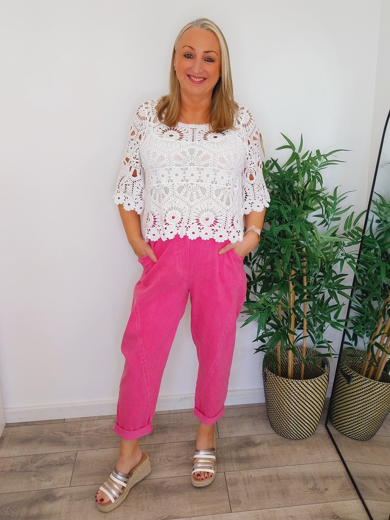 Cabana Relaxed Fit Trousers - Pink