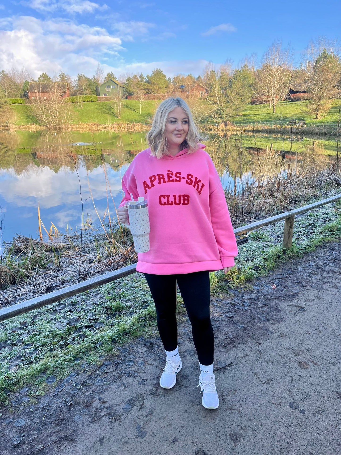 Pink Apres-Ski Hooded Sweatshirt