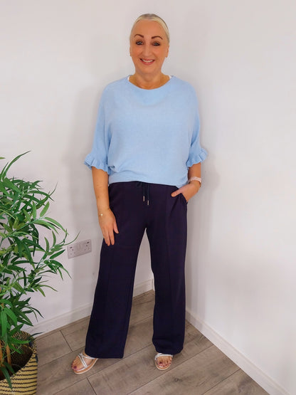 WILLOW Wide Leg Pocket Joggers Navy